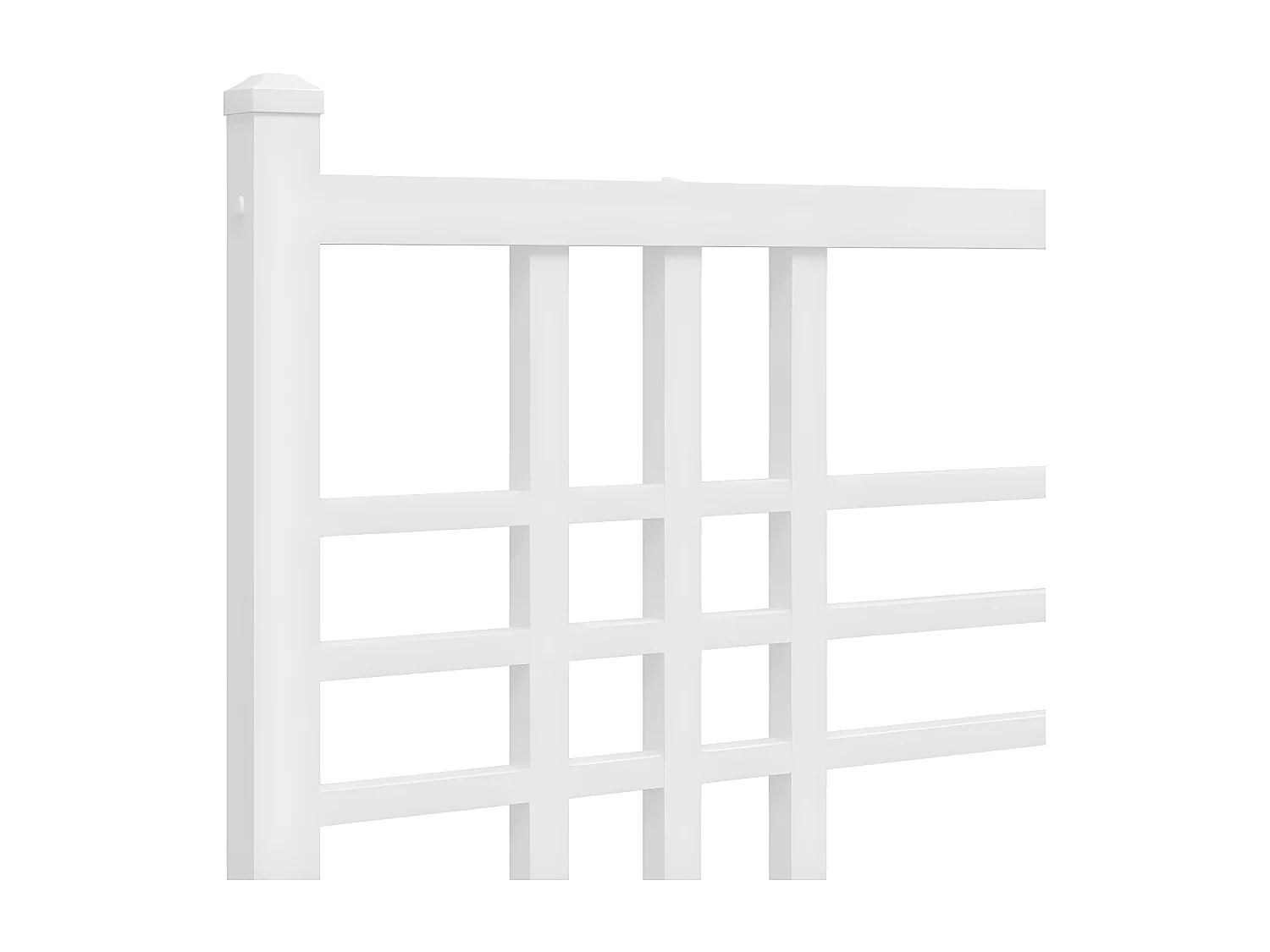 Tête de lit métal blanc 180 cm