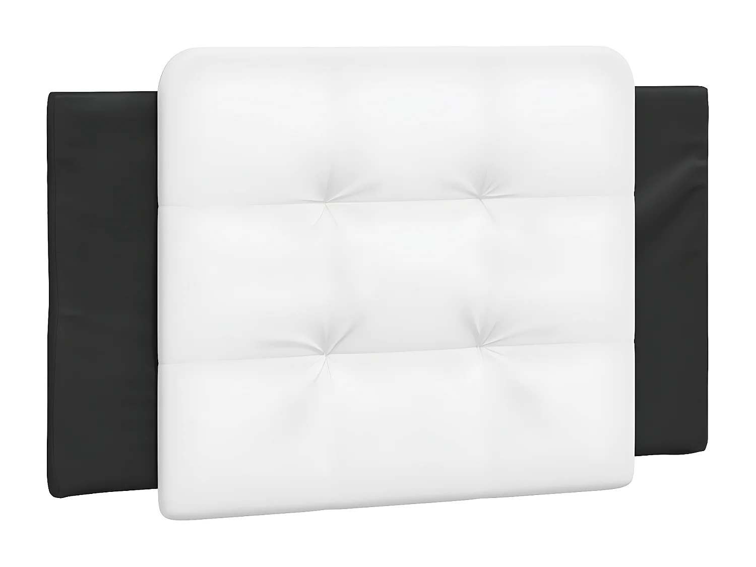 Coussin de tête de lit noir et blanc 90 cm similicuir