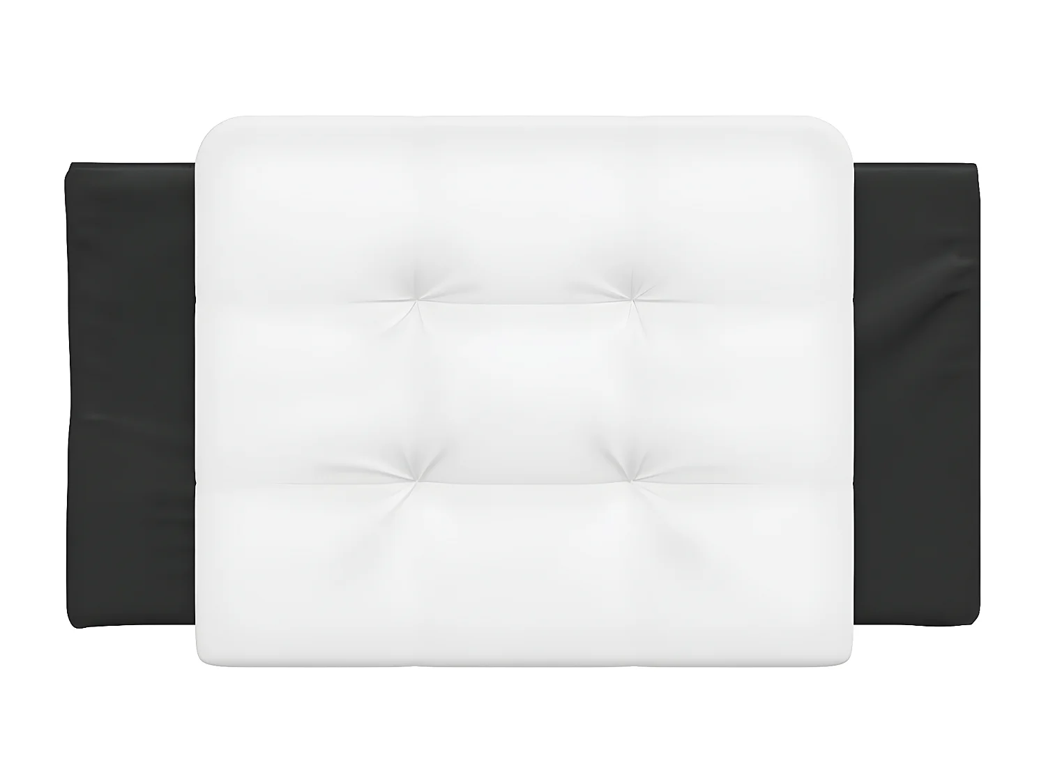 Coussin de tête de lit noir et blanc 90 cm similicuir