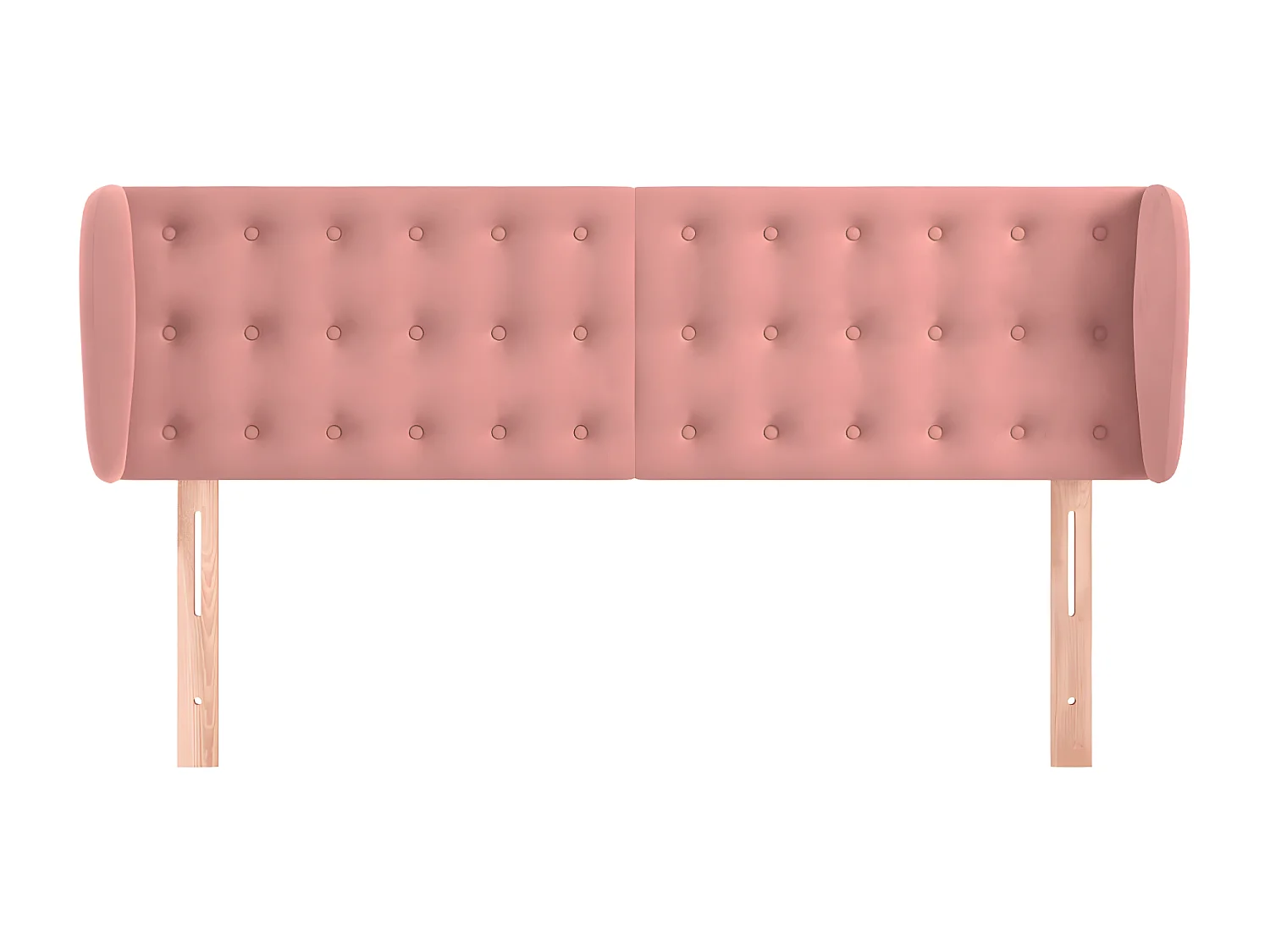 Tête de lit avec oreilles Rose 147x23x78/88 cm Velours