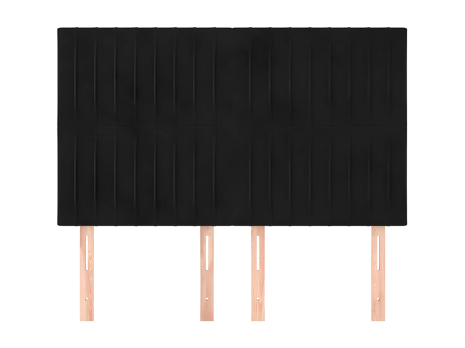 Têtes de lit 4 pièces Noir 72x5x78/88 cm Velours