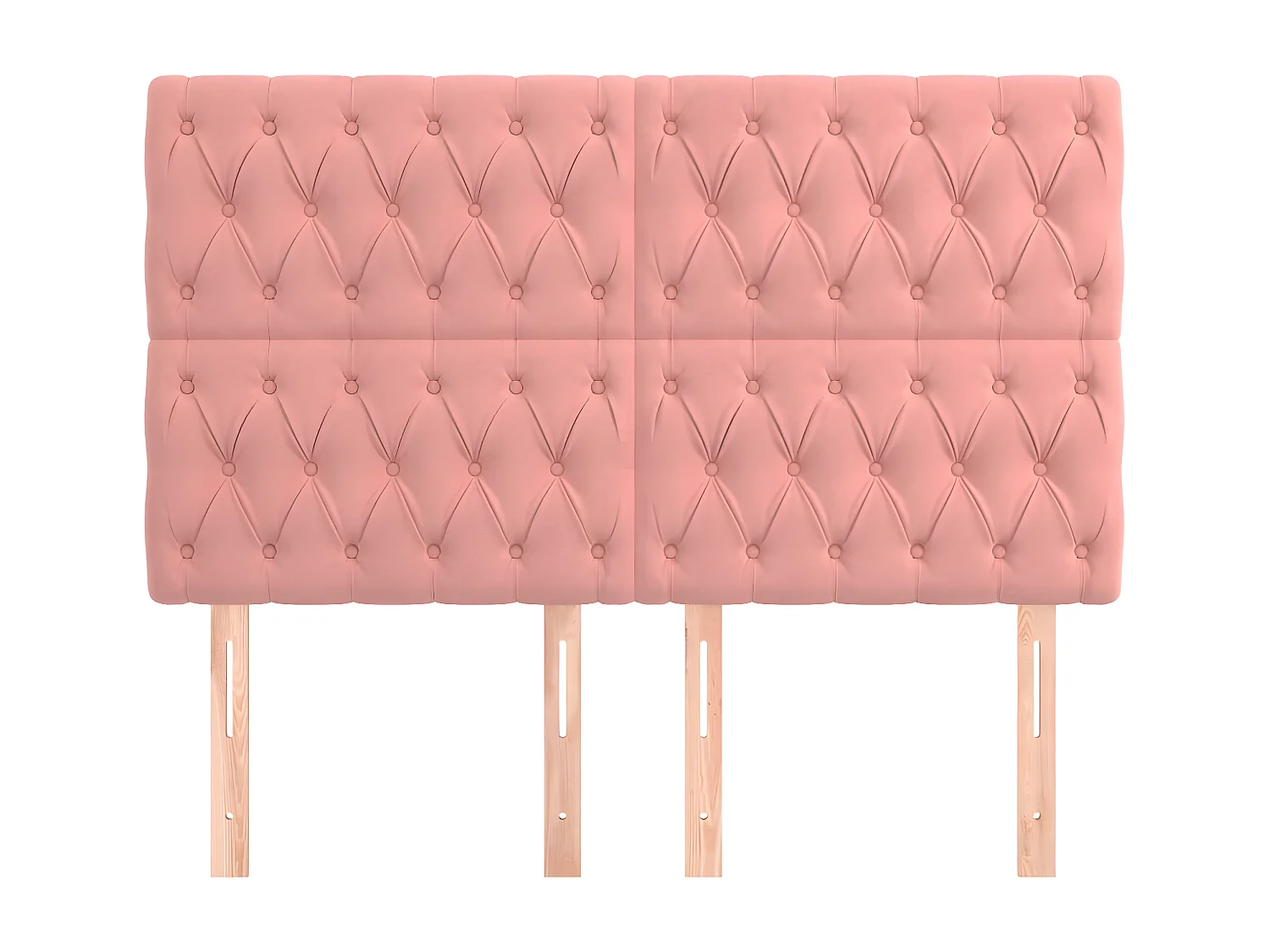 Têtes de lit 4 pièces Rose 80x7x78/88 cm Velours