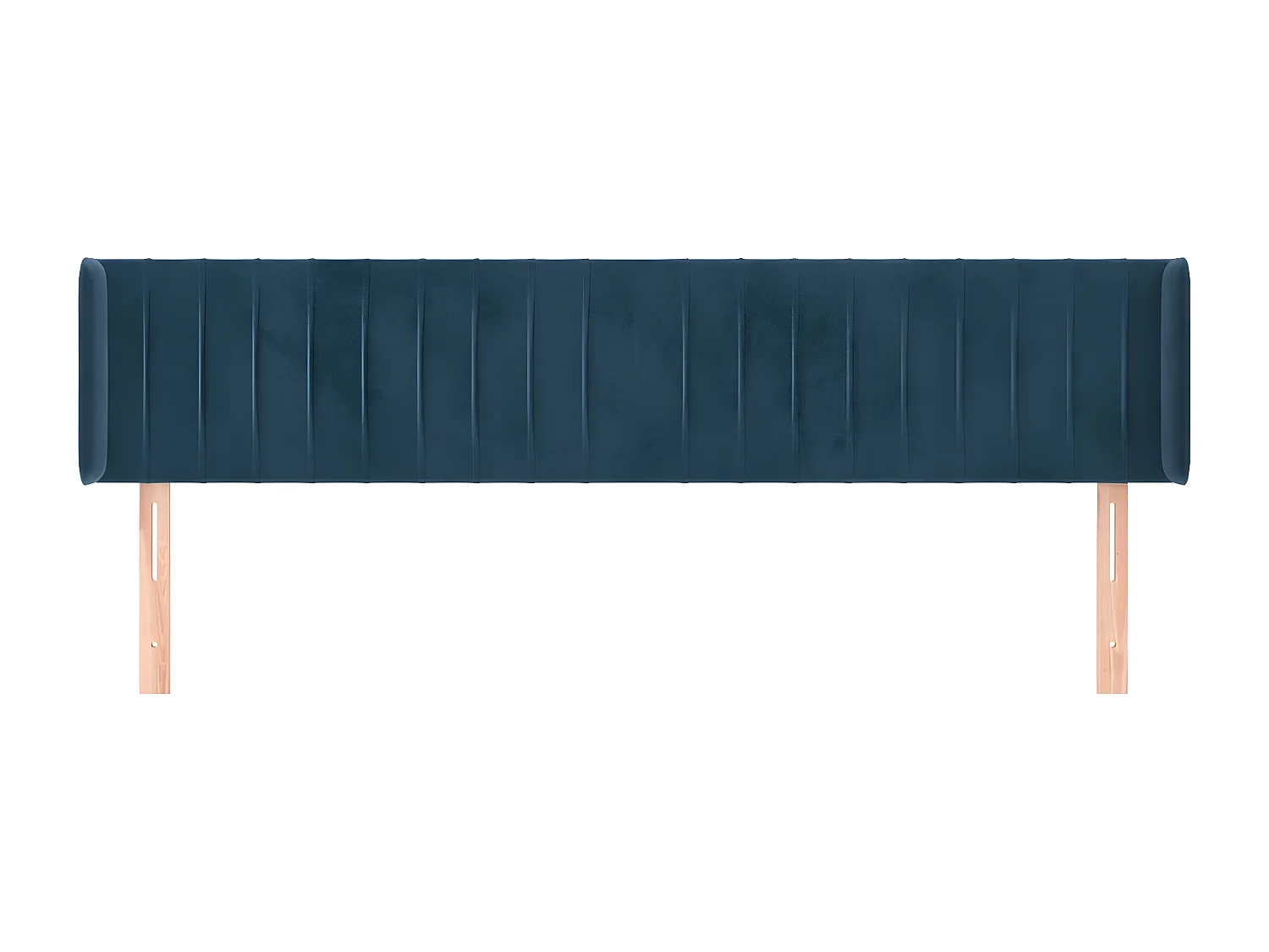 Tête de lit avec oreilles Bleu foncé 183x16x78/88 cm Velours