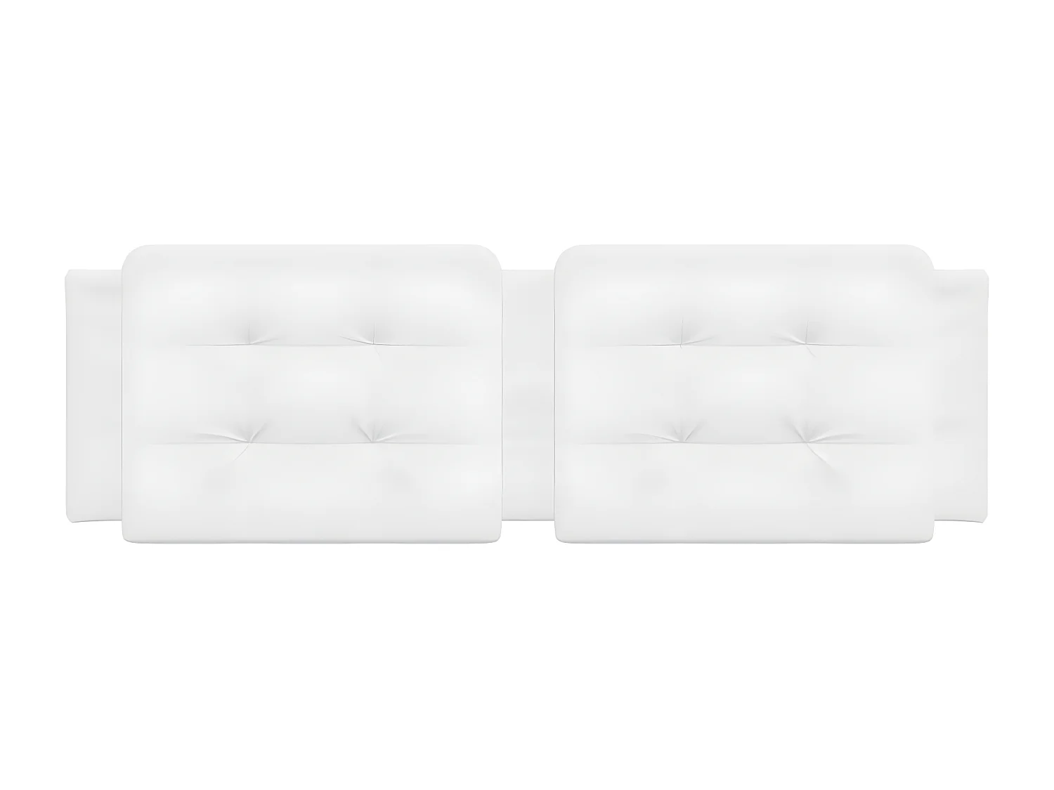 Hoofdbordkussen "Zadar" 160 cm kunstleer wit