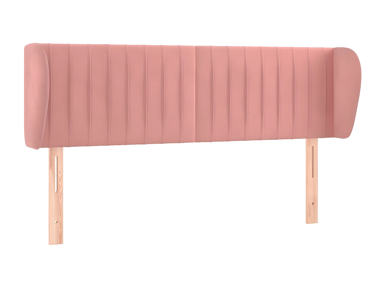 Tête de lit avec oreilles Rose 147x23x78/88 cm Velours