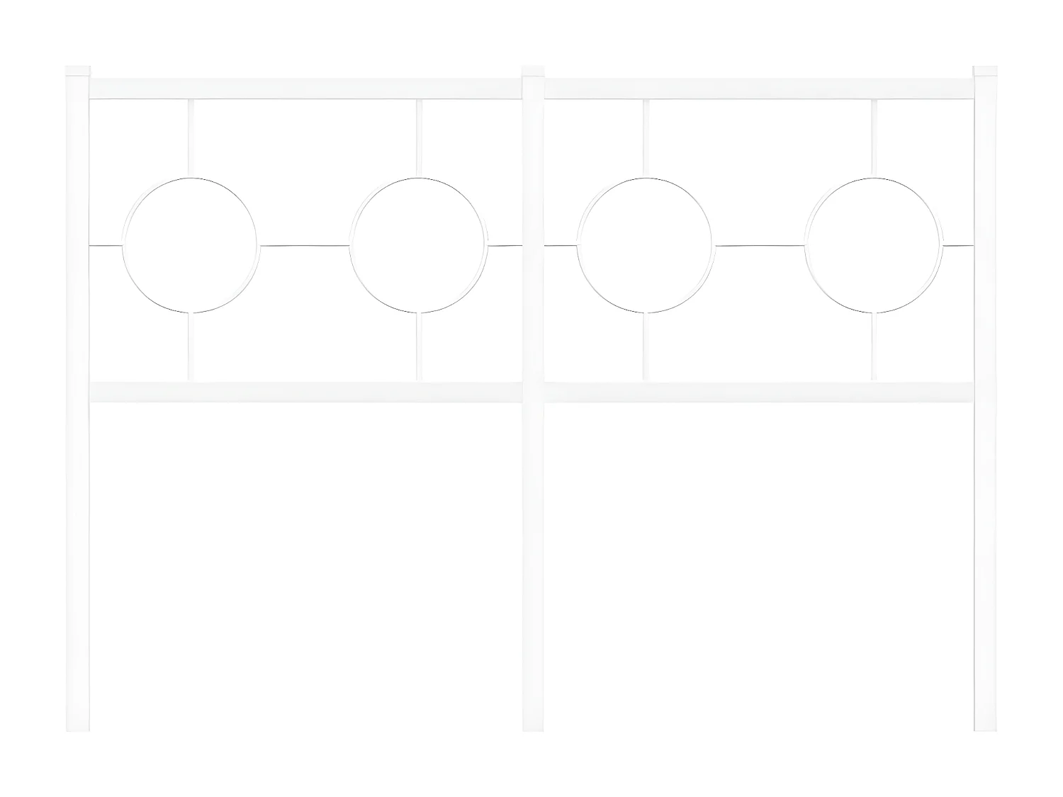 Tête de lit métal blanc 120 cm