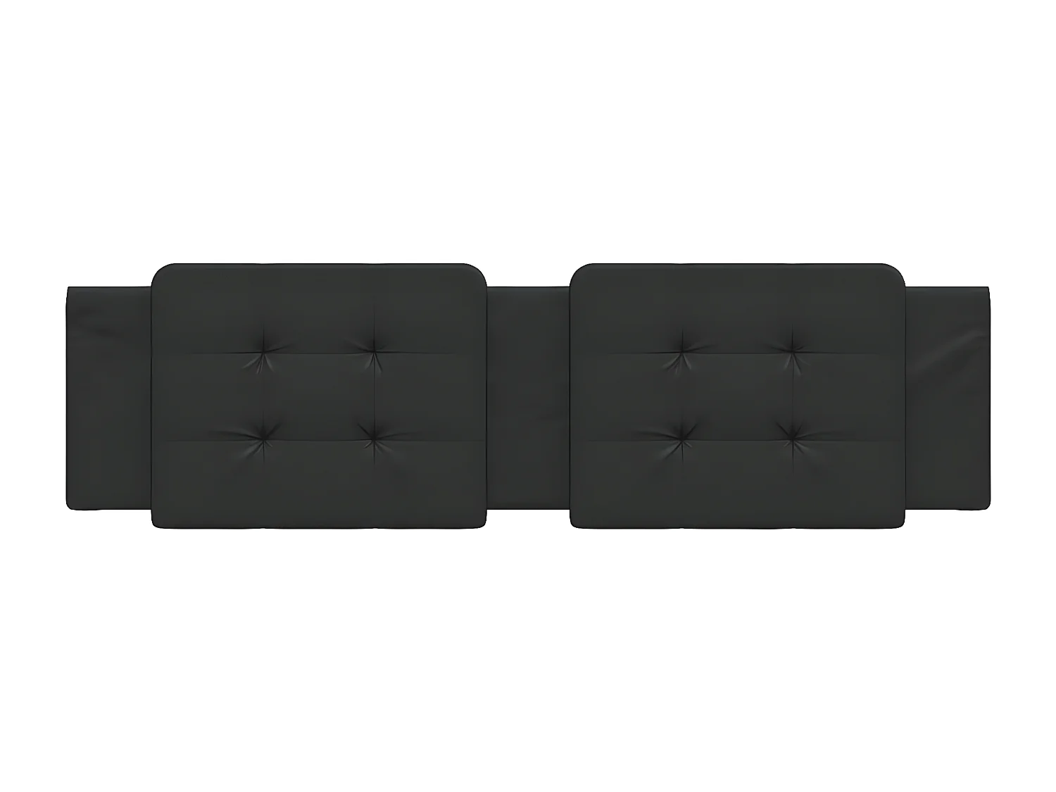 Coussin de tête de lit noir 180 cm similicuir