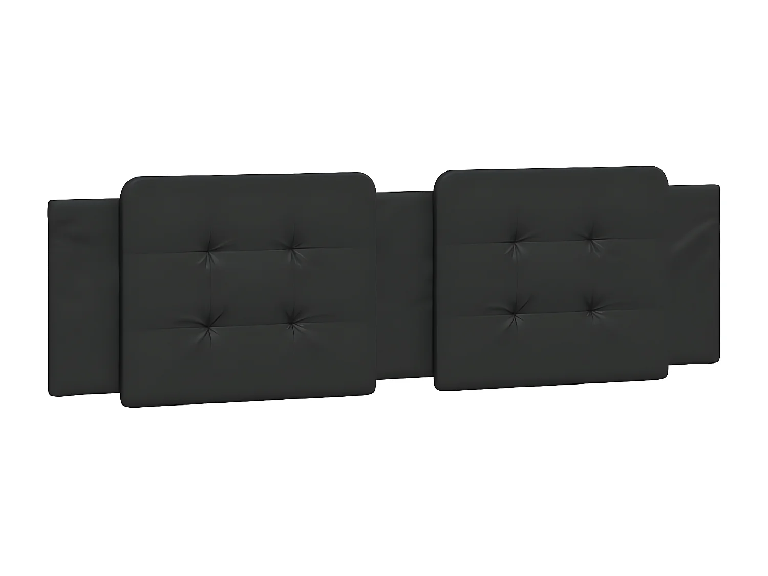 Almofadão de cabeceira 180 cm couro artificial preto