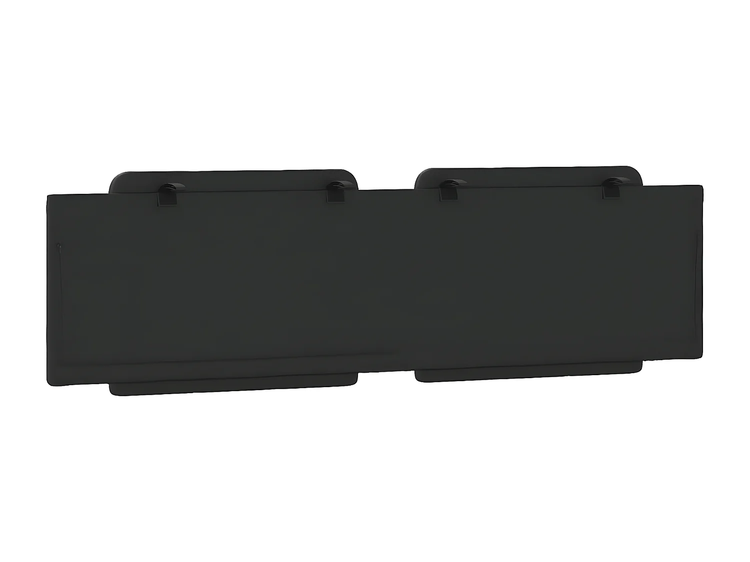 Almofadão de cabeceira 180 cm couro artificial preto