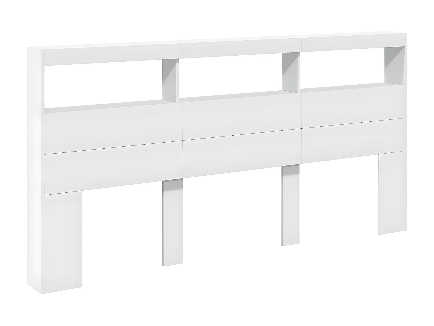 Armoire tête de lit avec LED blanc 200x17x102 cm