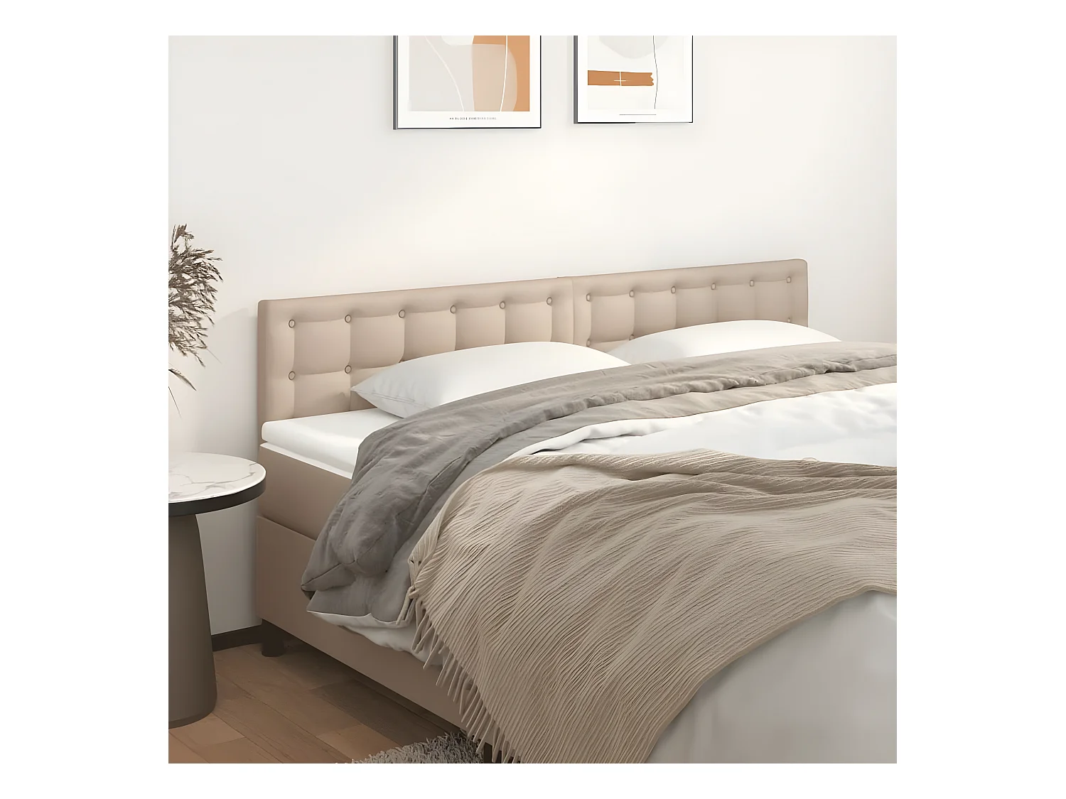 Têtes de lit 2 pièces Cappuccino 80x5x78/88 cm Similicuir
