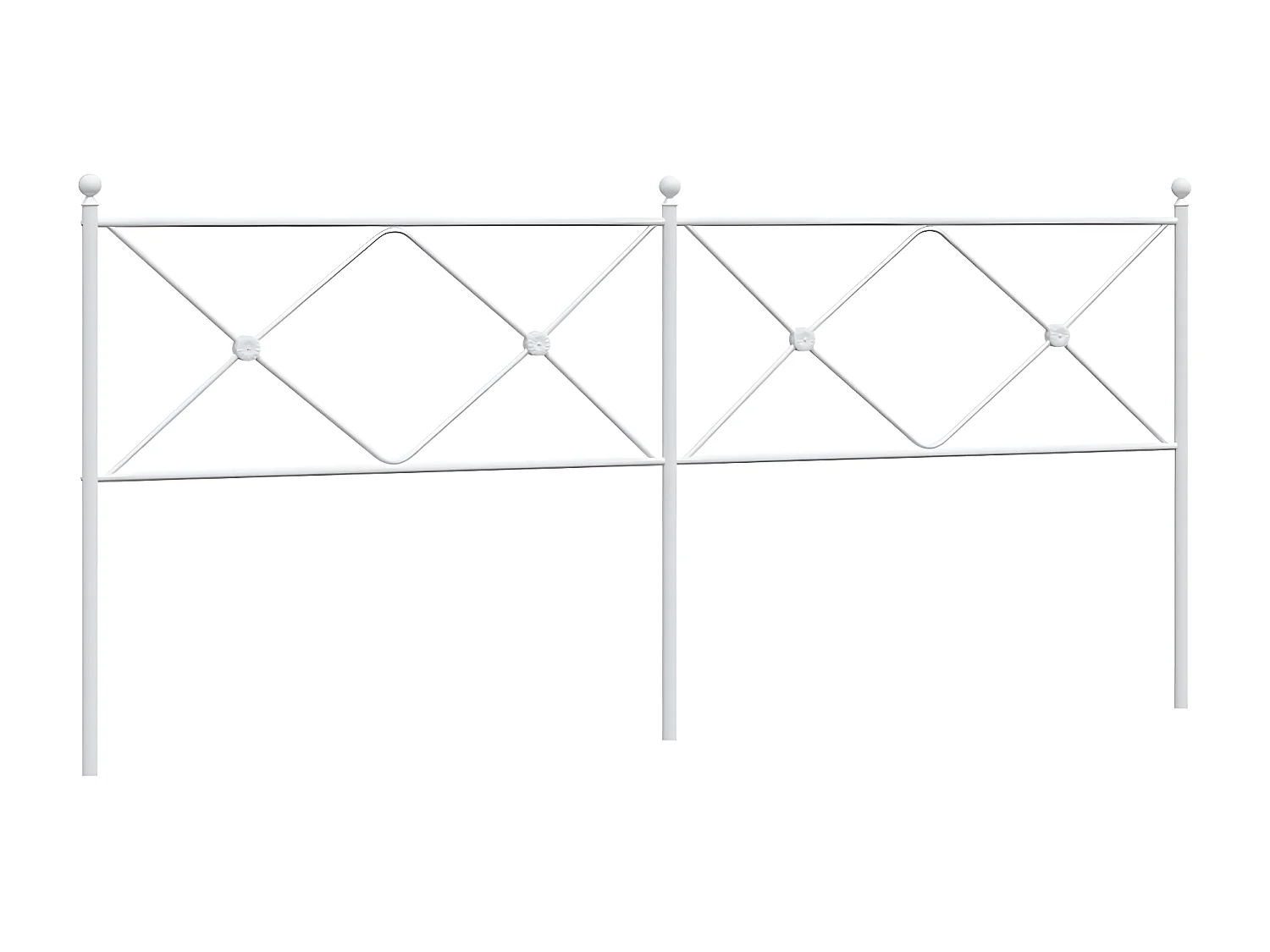 Tête de lit métal blanc 200 cm