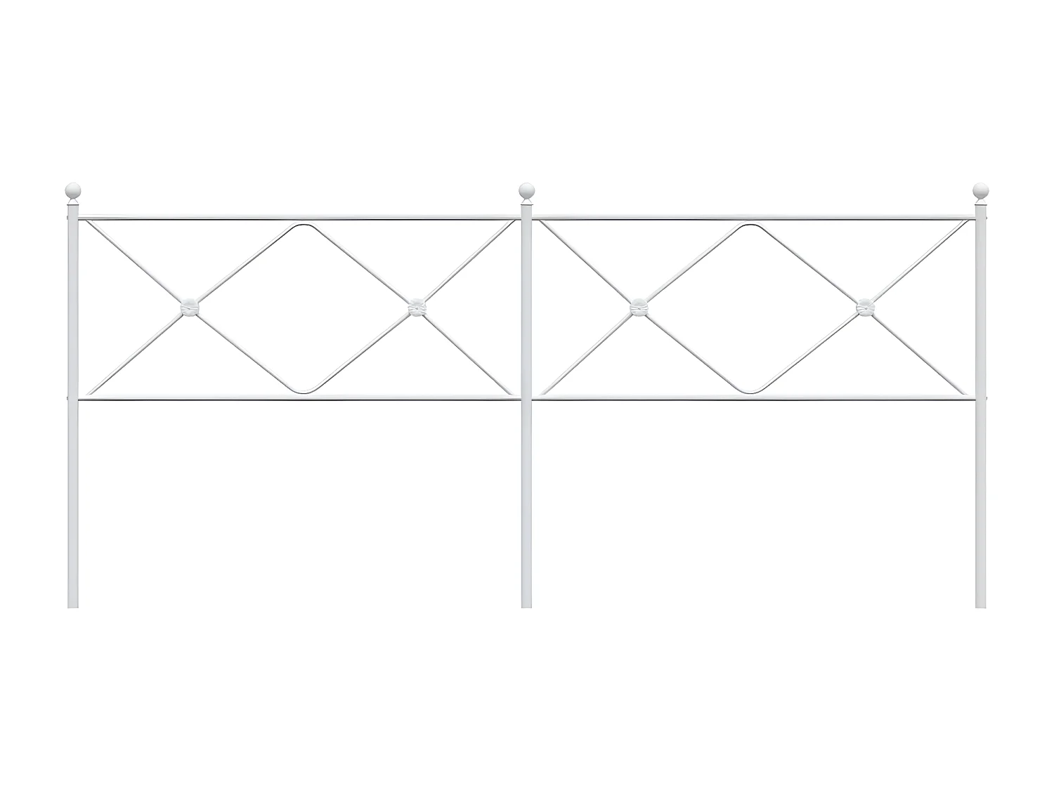 Tête de lit métal blanc 200 cm