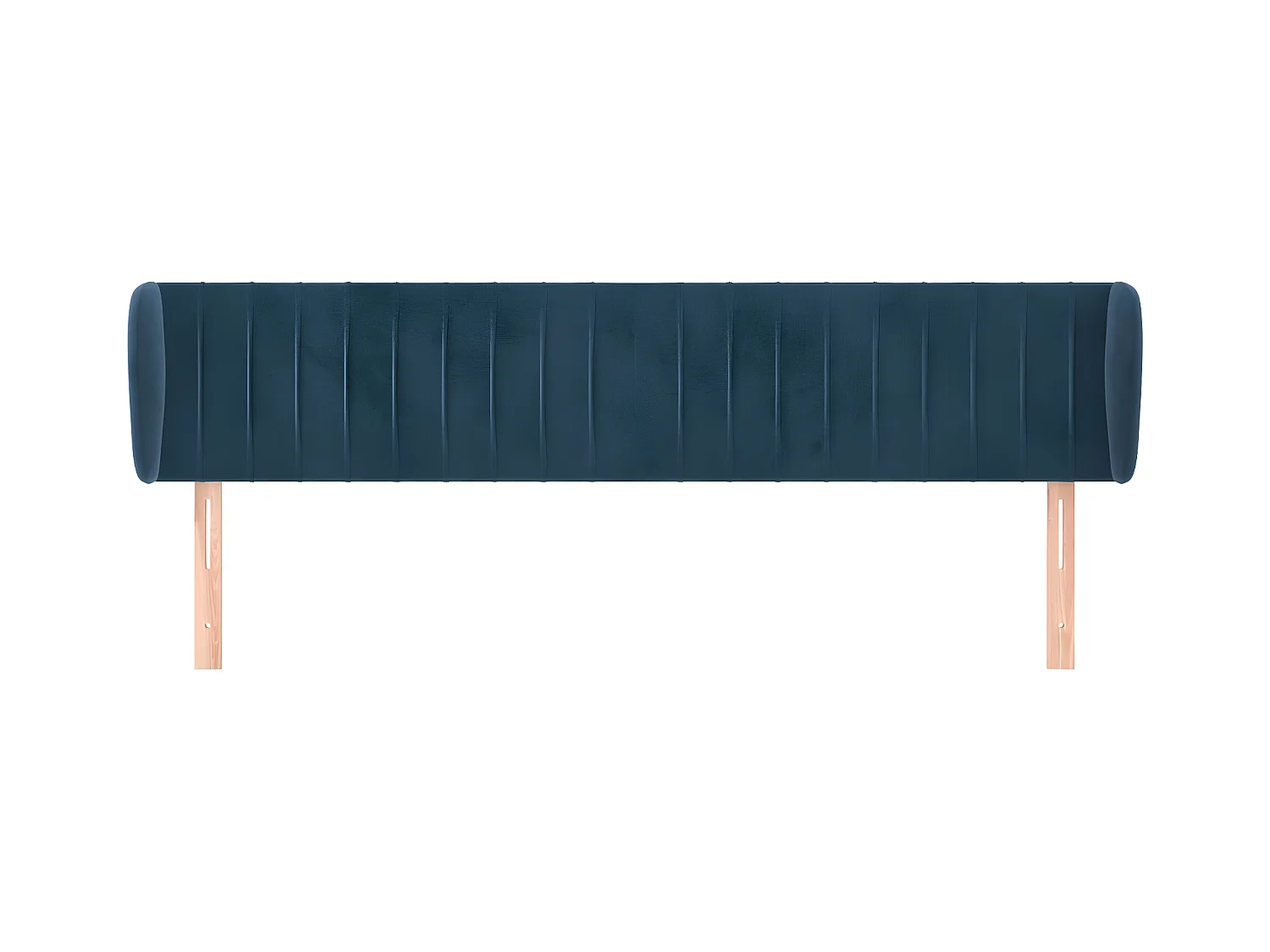 Cabecero de terciopelo azul oscuro 203x23x78/88 cm