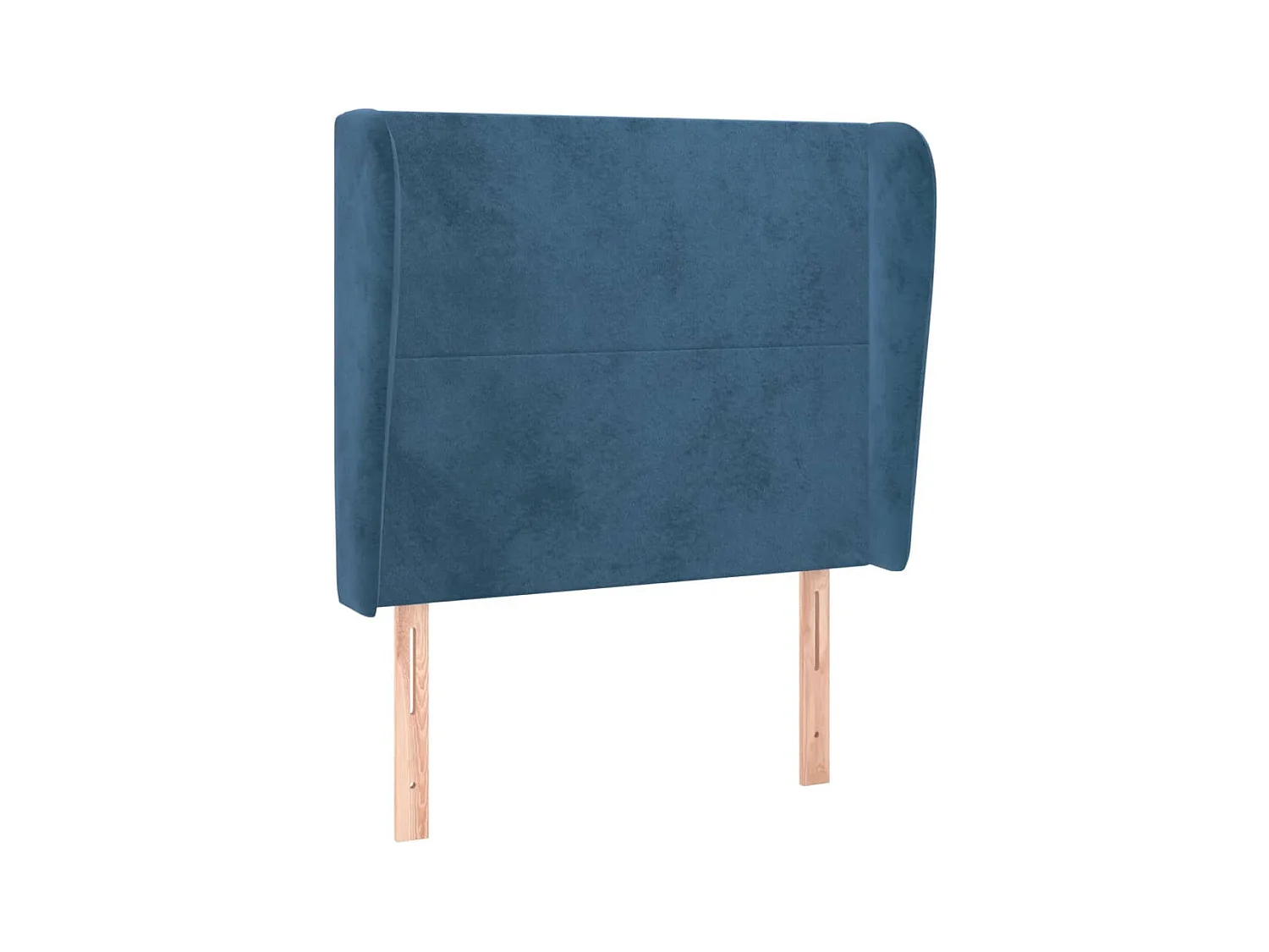 Cabecero con orejas de terciopelo azul oscuro 93x23x118/128 cm