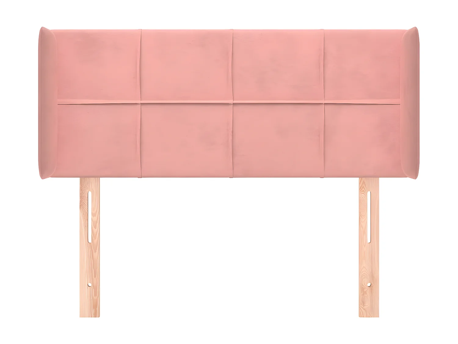 Tête de lit avec oreilles Rose 93x16x78/88 cm Velours