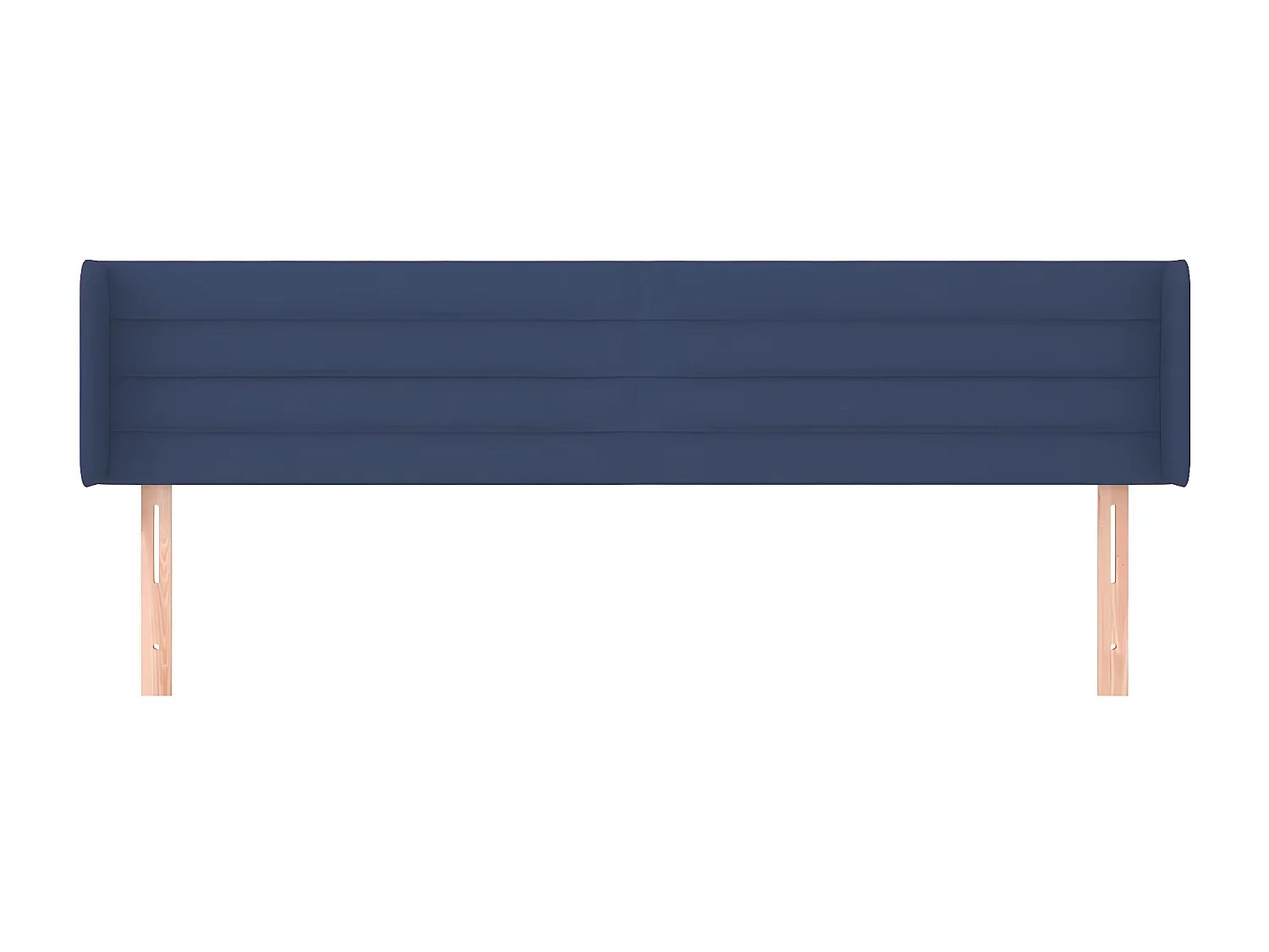 Tête de lit avec oreilles Bleu 163x16x78/88 cm Tissu