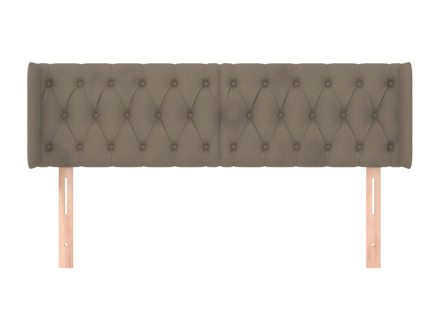 Tête de lit avec oreilles Taupe 163x16x78/88 cm Tissu