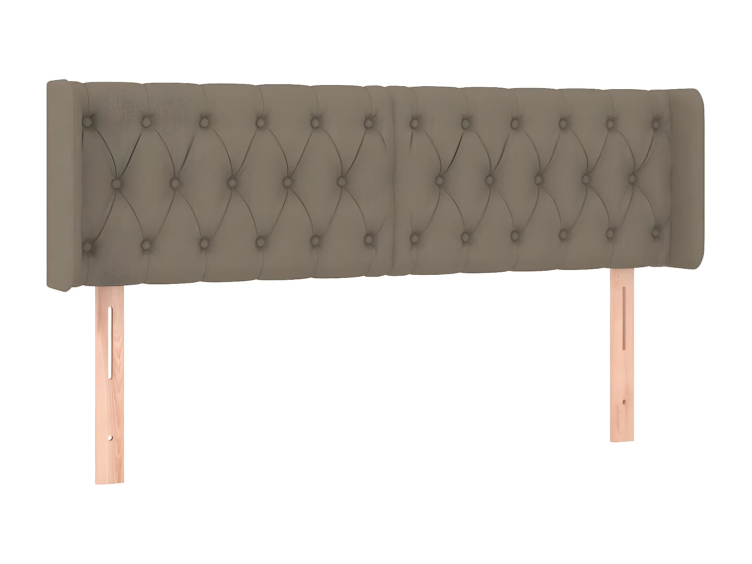 Cabecero de tela gris taupe 163x16x78/88 cm