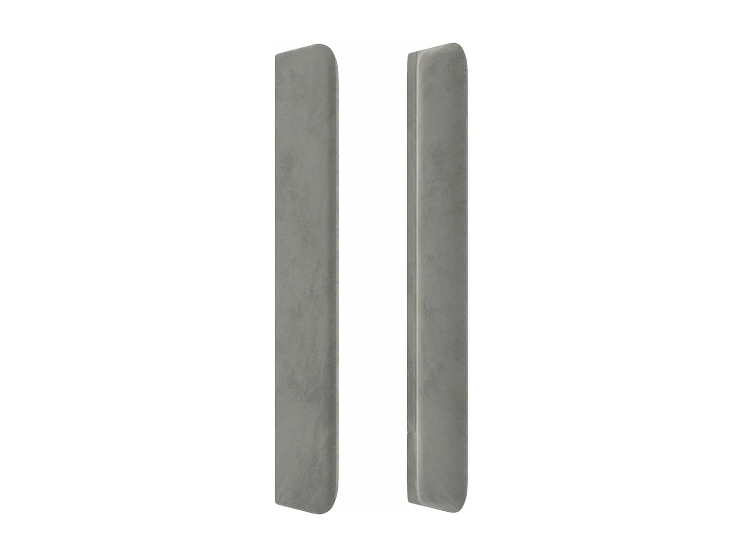 Tête de lit avec oreilles Gris clair 183x16x118/128 cm Velours