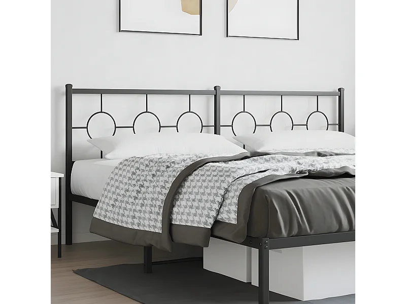 Tête de lit métal noir 200 cm