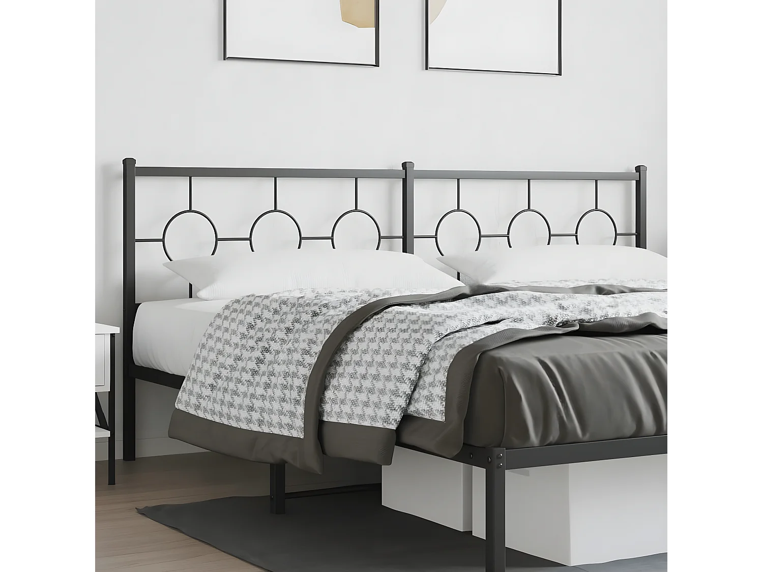 Tête de lit métal noir 200 cm
