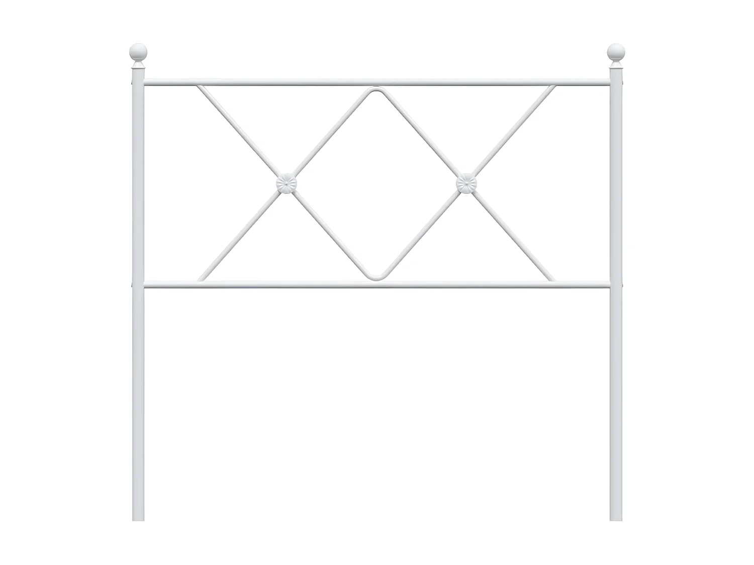 Tête de lit métal blanc 90 cm