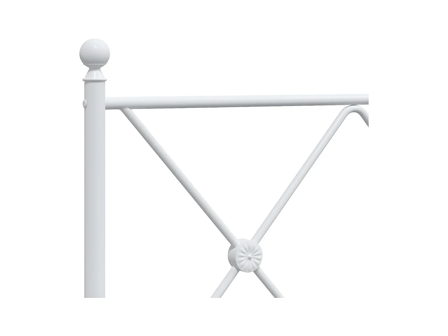 Cabecero de metal blanco 90 cm