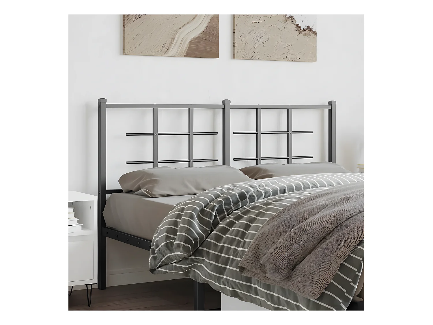Tête de lit métal noir 140 cm