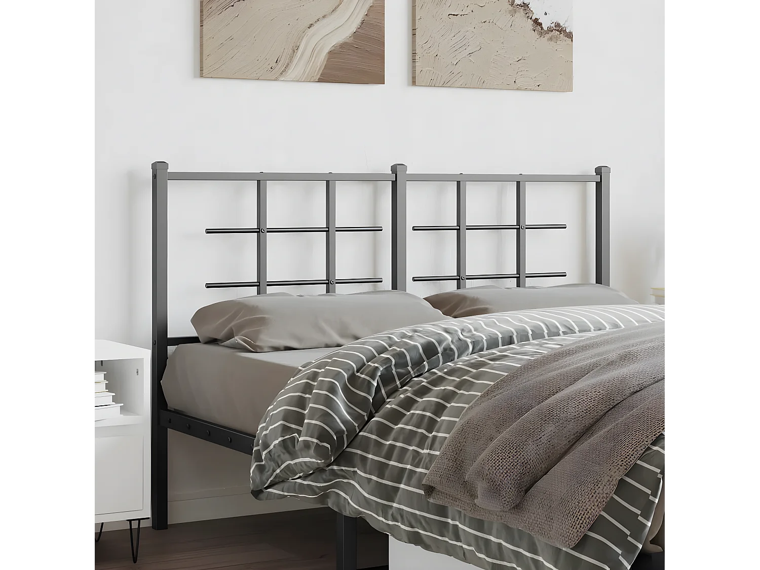 Tête de lit métal noir 140 cm