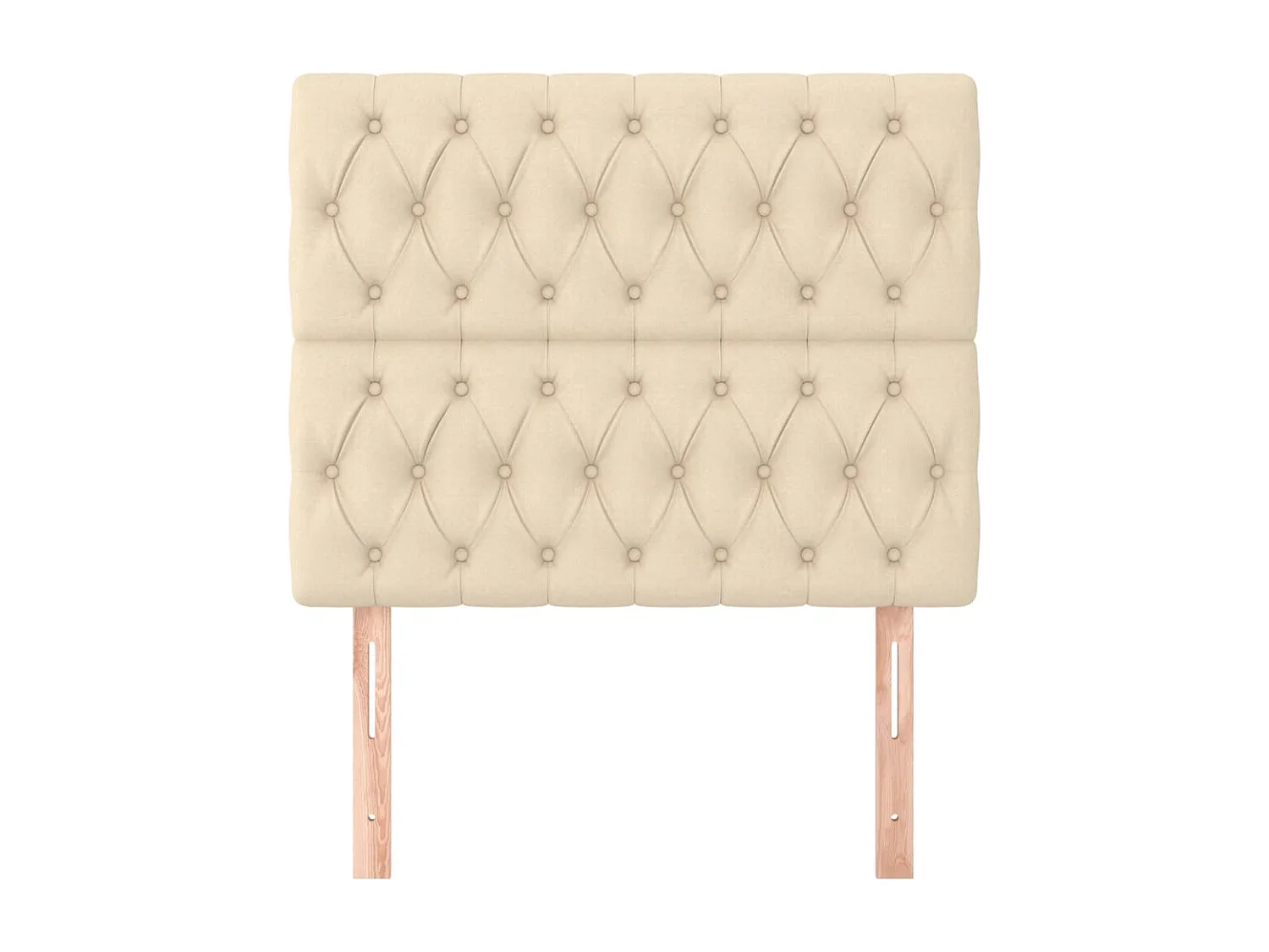 Têtes de lit 2 pièces Crème 90x7x78/88 cm Tissu