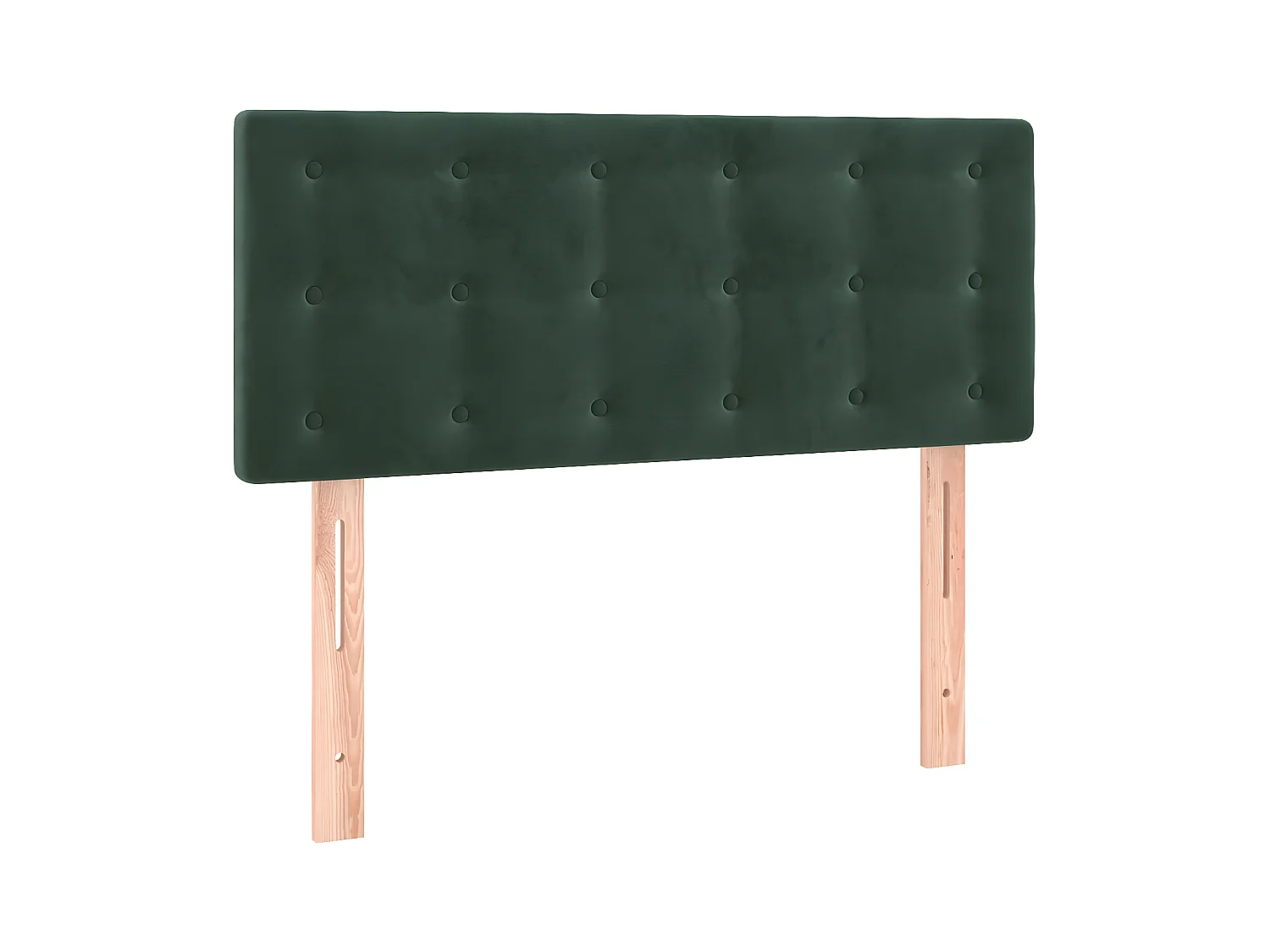 Cabecero con LED de terciopelo verde oscuro 90x5x78/88 cm