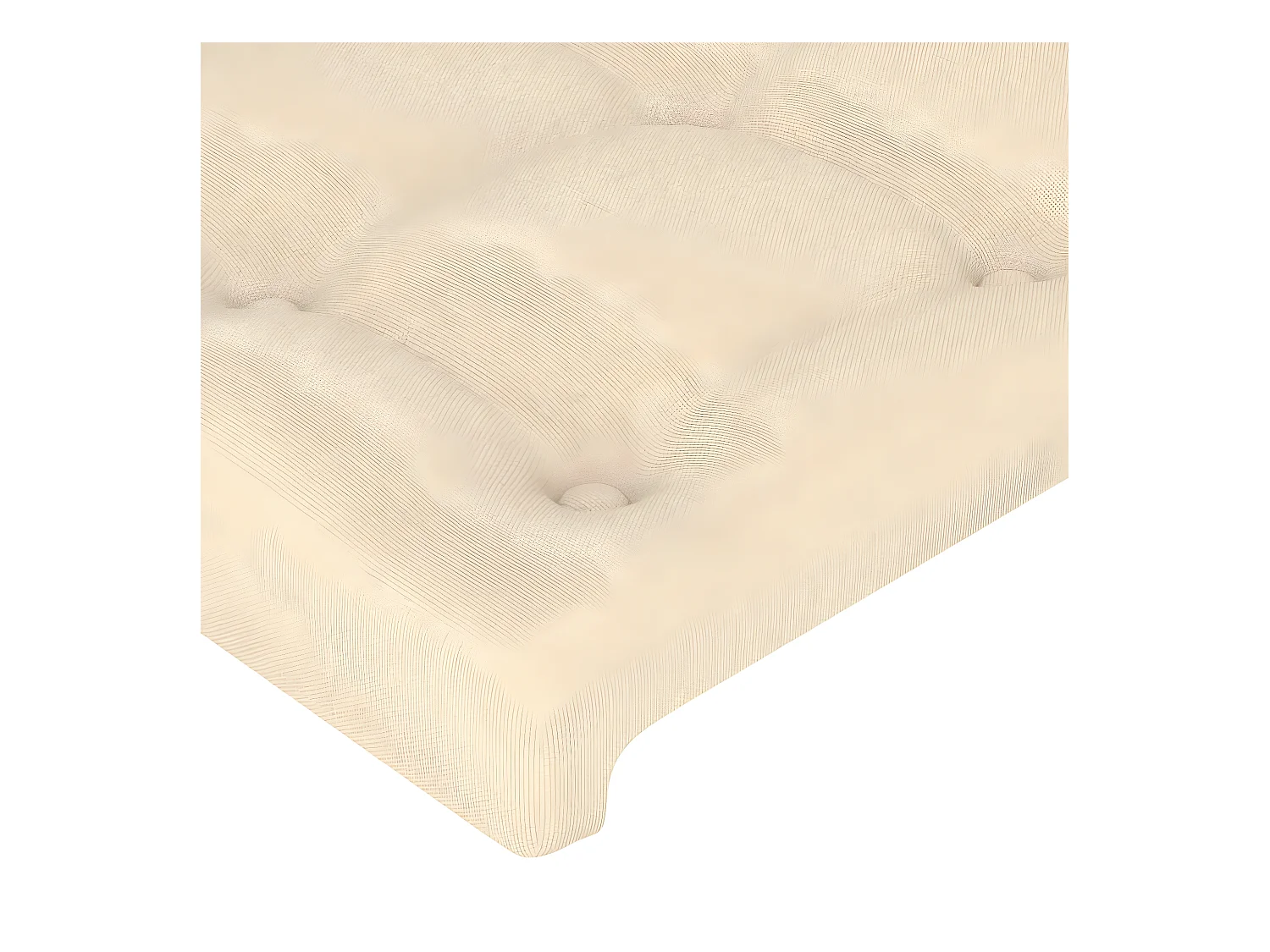 Tête de lit avec oreilles Crème 183x23x78/88 cm Tissu