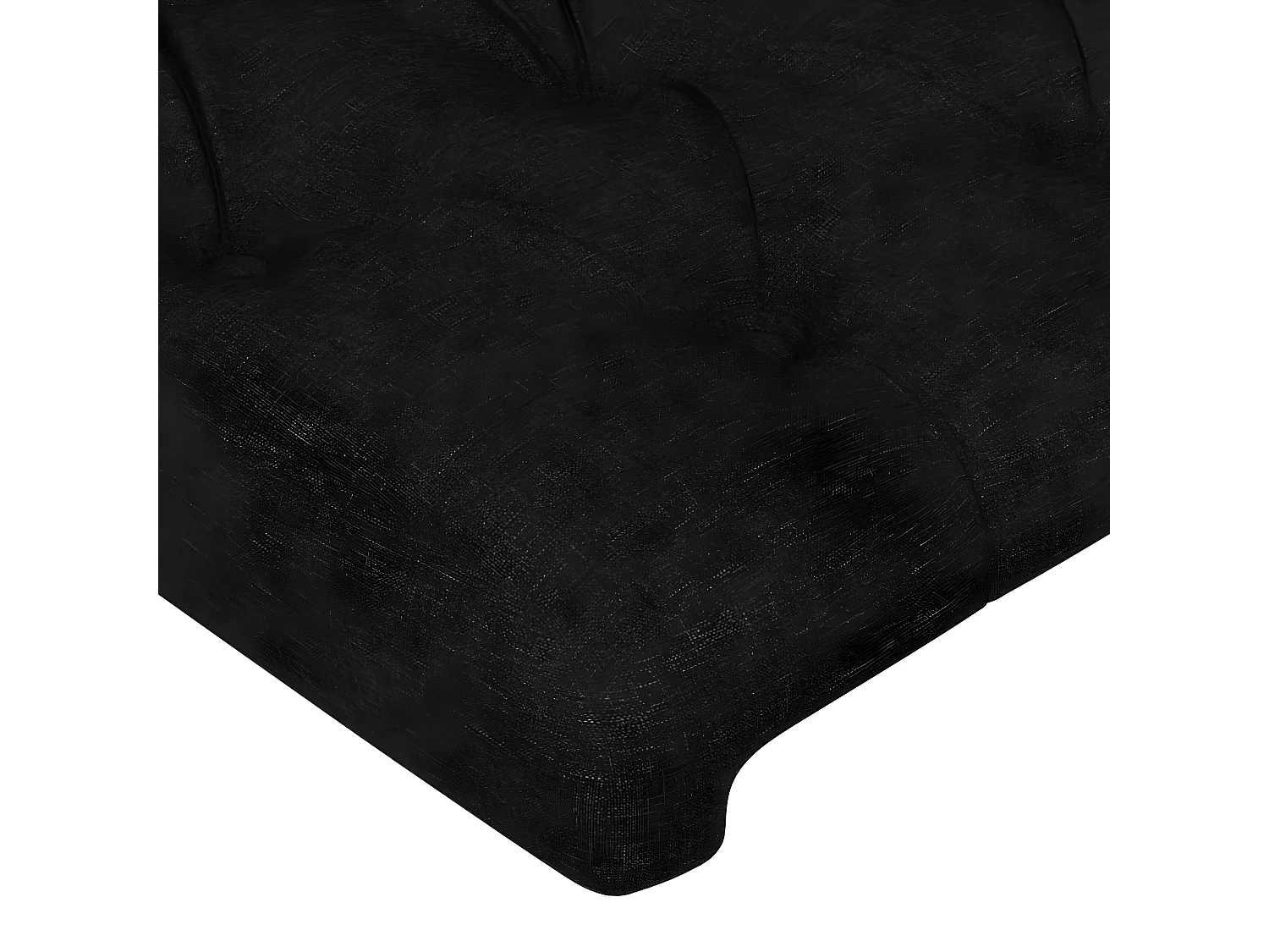 Cabeceira de cama tecido 100x7x78/88 cm preto
