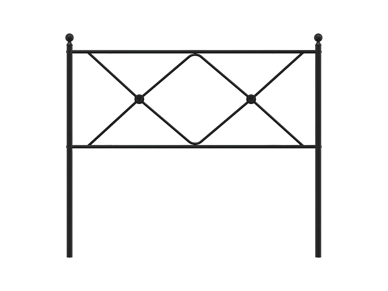 Tête de lit métal noir 100 cm