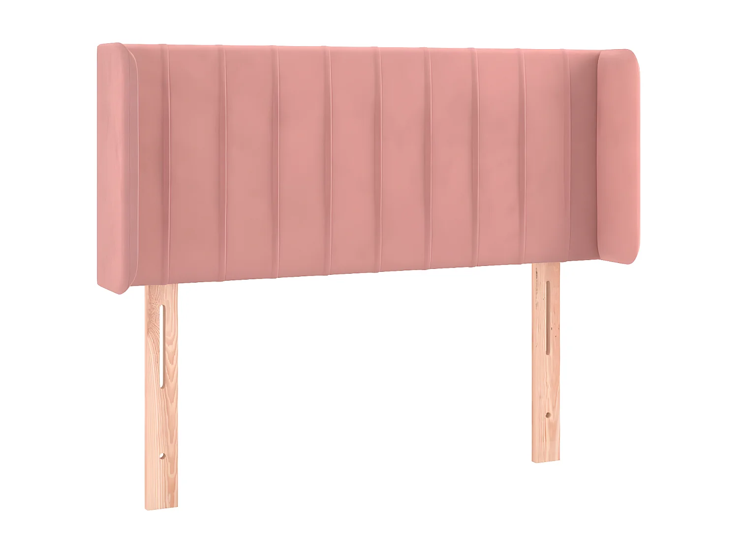 Cabecero con LED de terciopelo rosa 83x16x78/88 cm