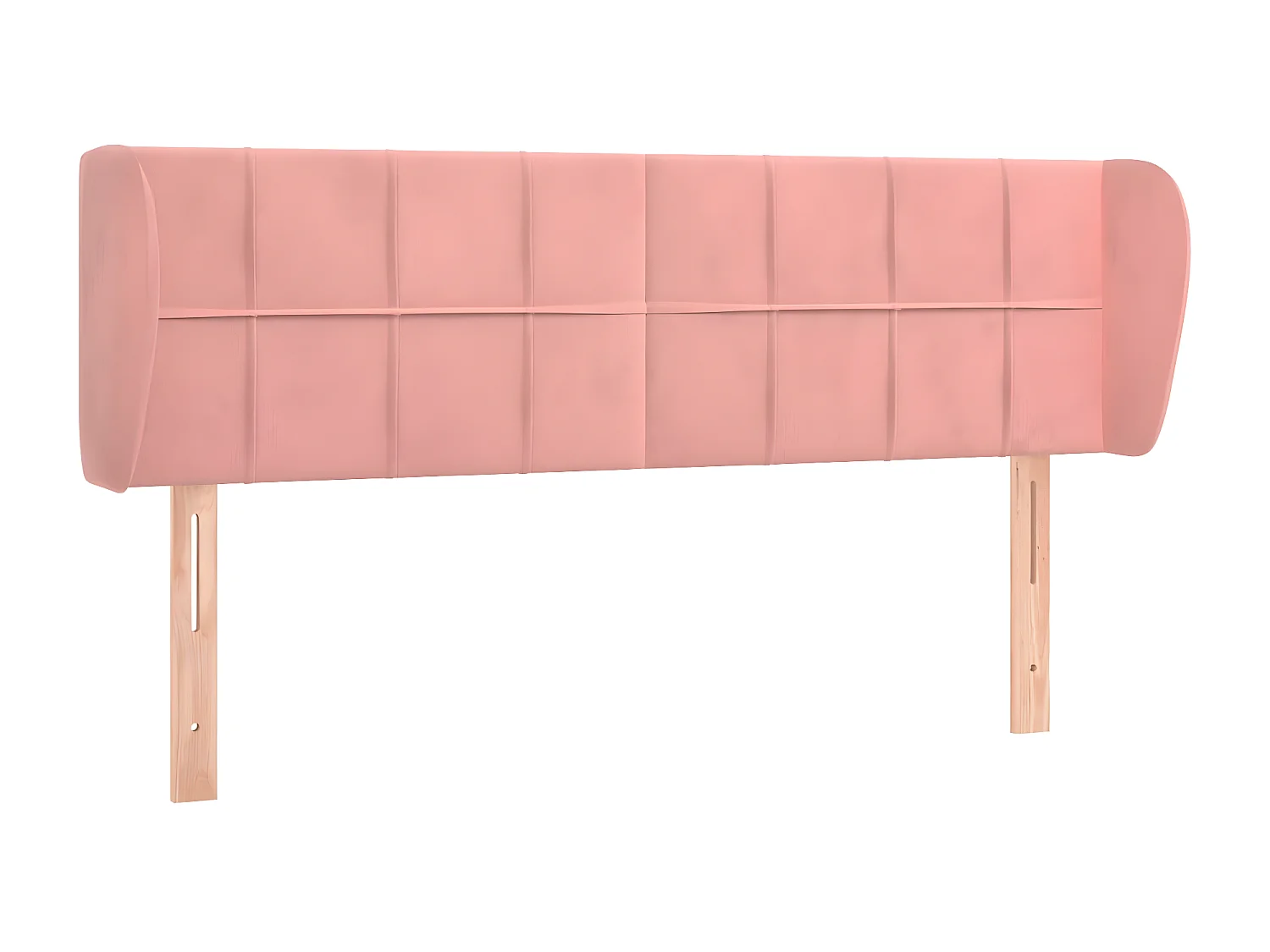 Tête de lit avec oreilles Rose 147x23x78/88 cm Velours