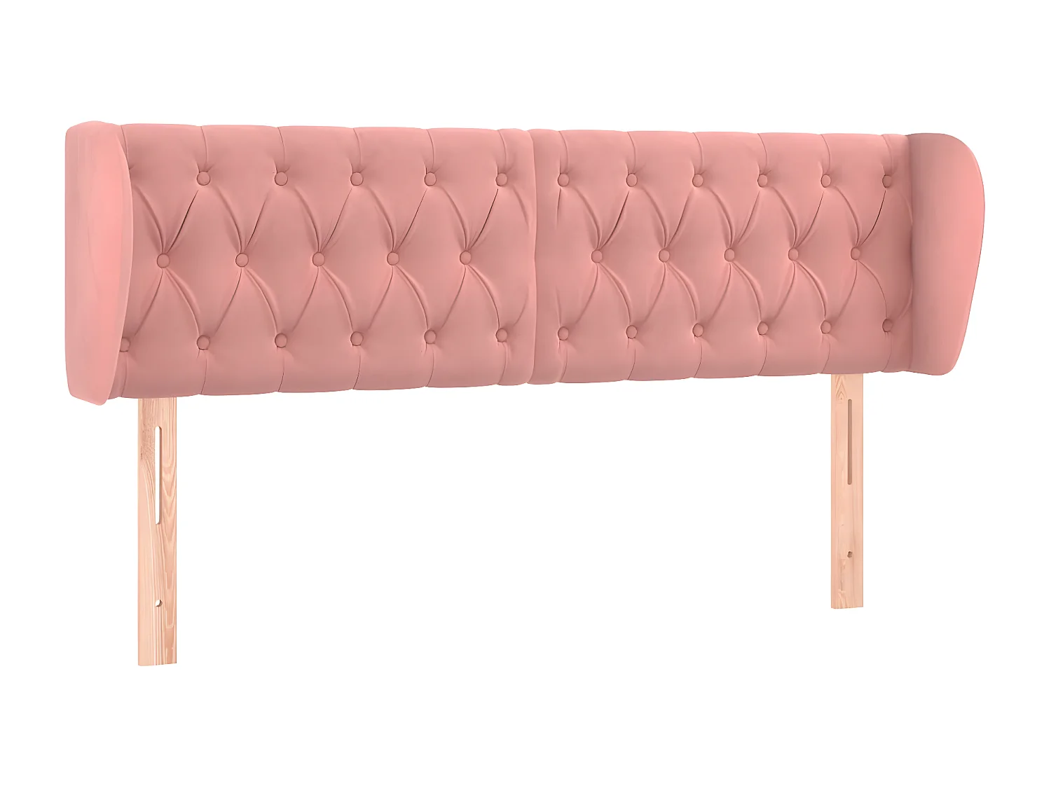 Tête de lit avec oreilles Rose 147x23x78/88 cm Velours