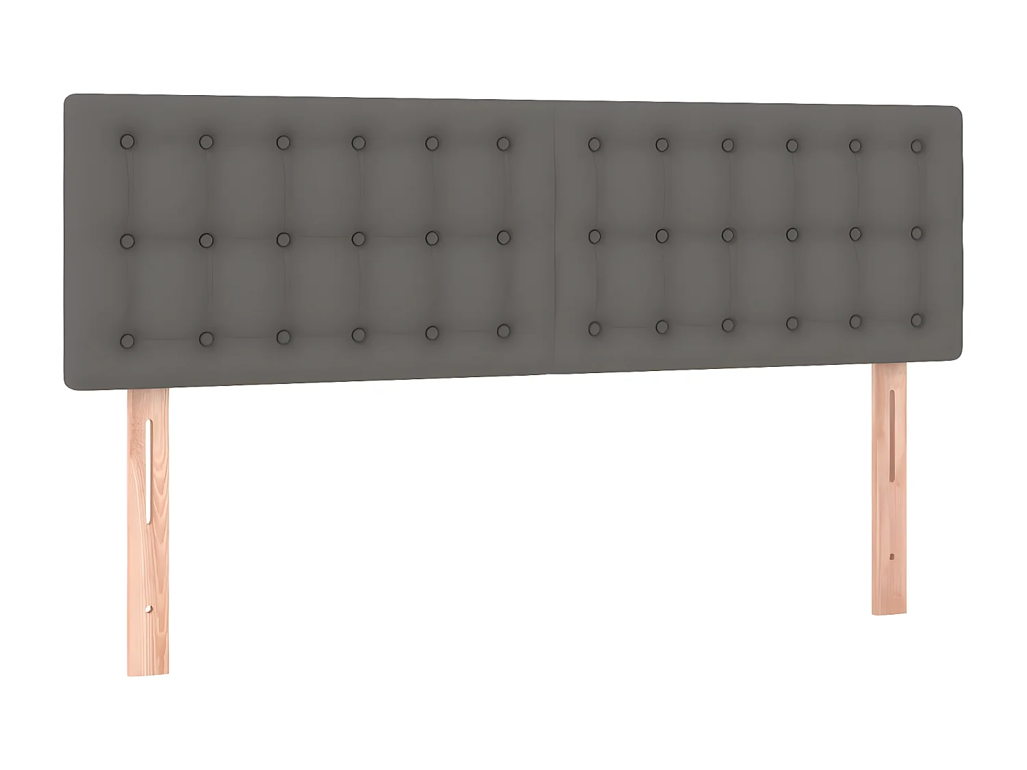 Têtes de lit 2 pièces Gris 72x5x78/88 cm Similicuir