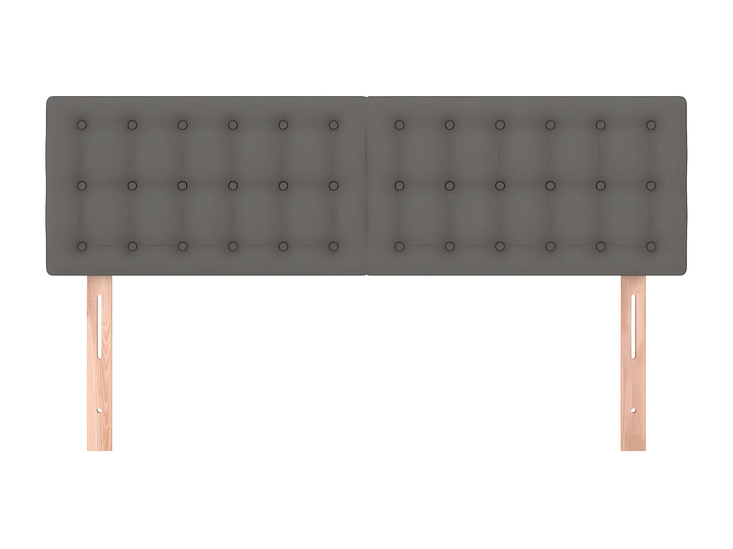 Têtes de lit 2 pièces Gris 72x5x78/88 cm Similicuir