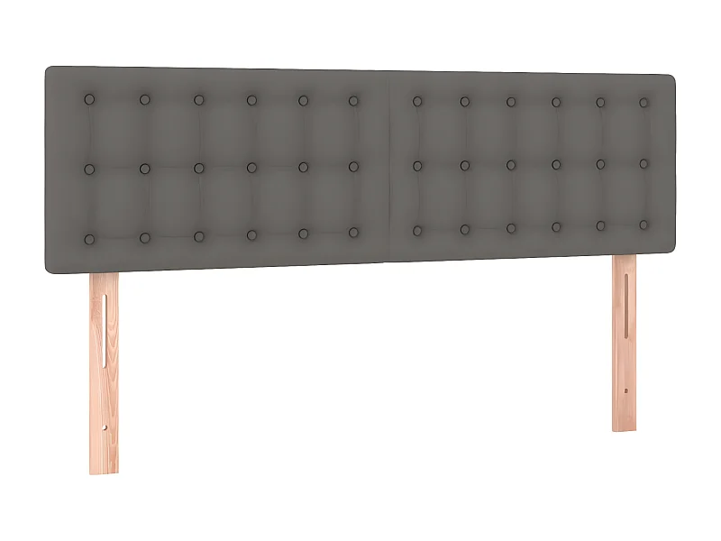 Hoofdborden 2 st 72x5x78/88 cm kunstleer grijs