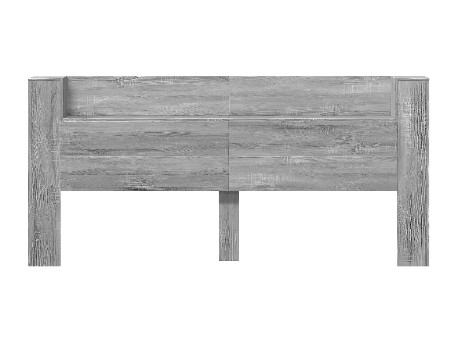 Armoire tête de lit avec LED sonoma gris 220x16,5x103,5 cm