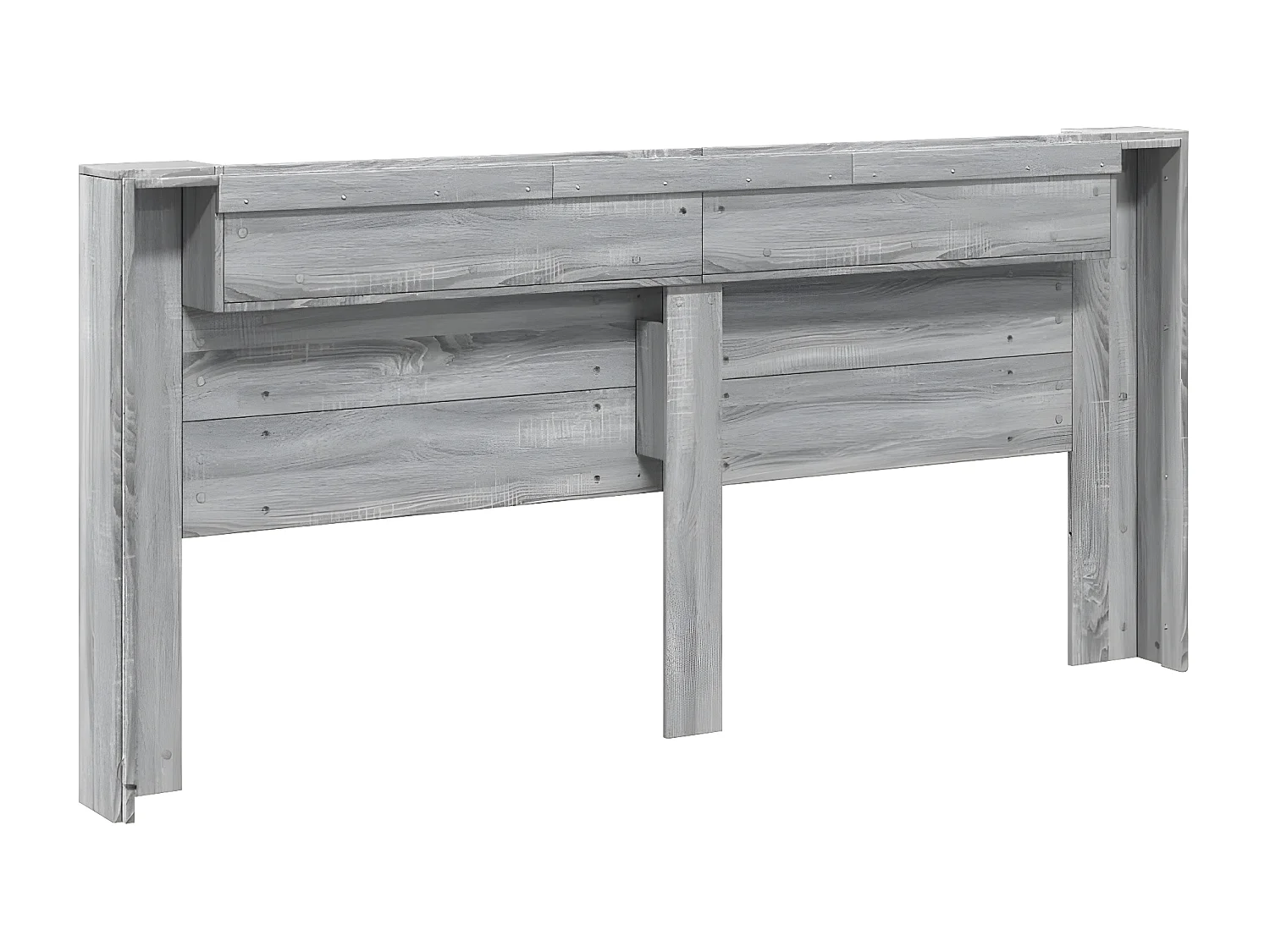 Armoire tête de lit avec LED sonoma gris 220x16,5x103,5 cm