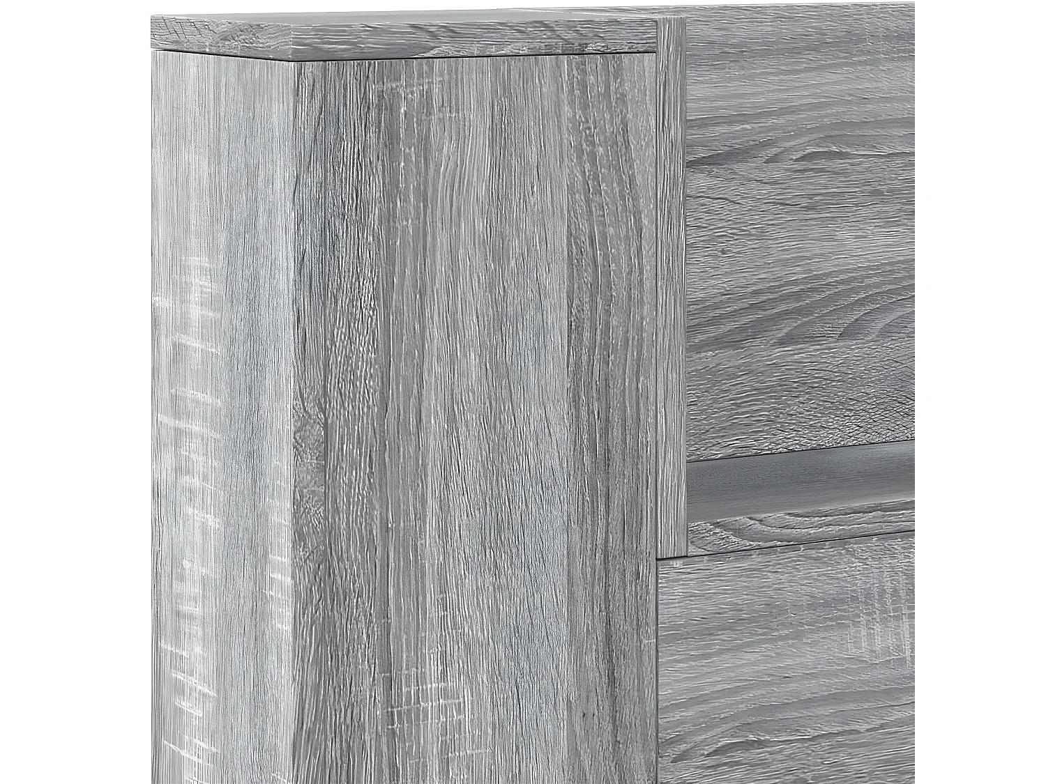 Armoire tête de lit avec LED sonoma gris 220x16,5x103,5 cm
