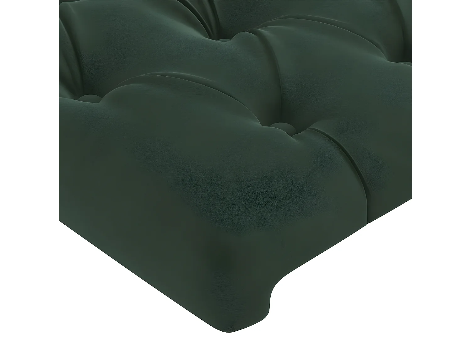 Tête de lit avec oreilles Vert foncé 183x16x118/128 cm Velours