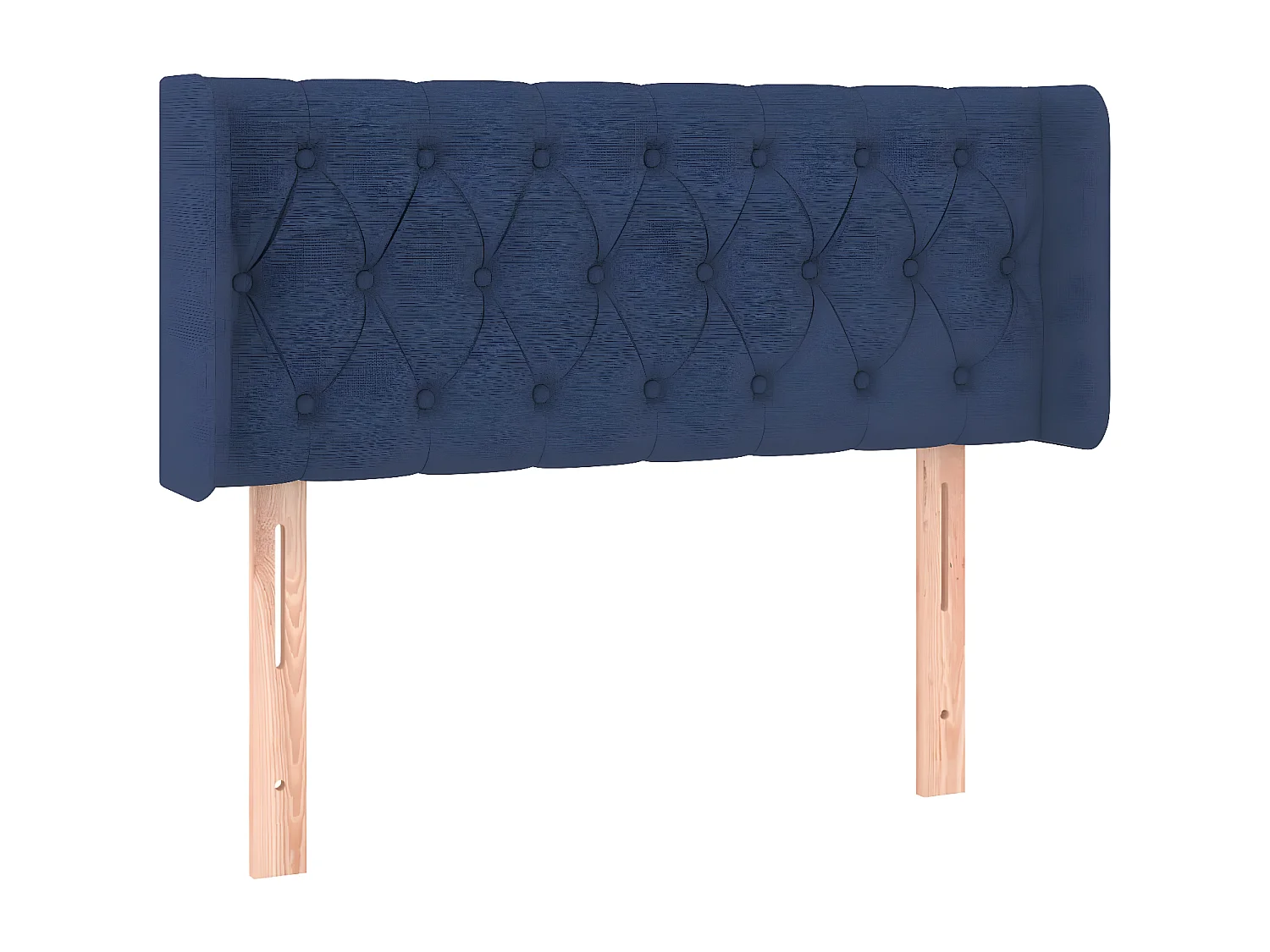 Tête de lit avec oreilles Bleu 93x16x78/88 cm Tissu
