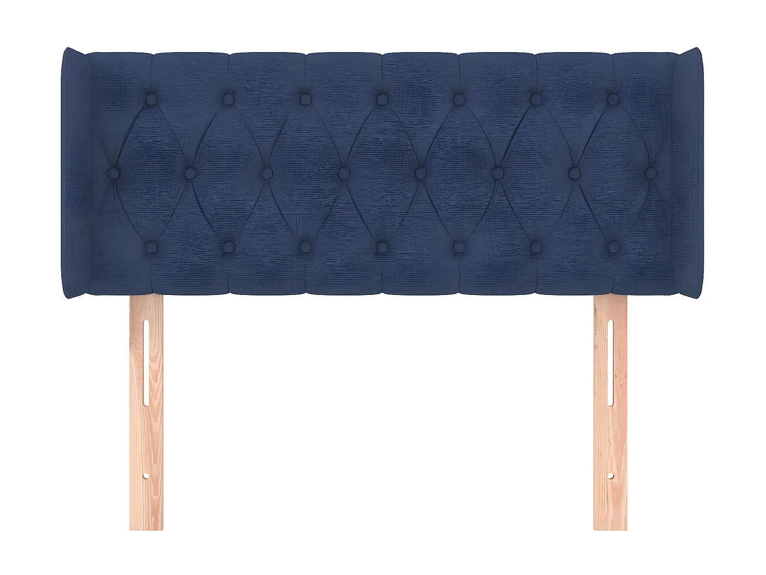 Cabecero de tela azul 93x16x78/88 cm