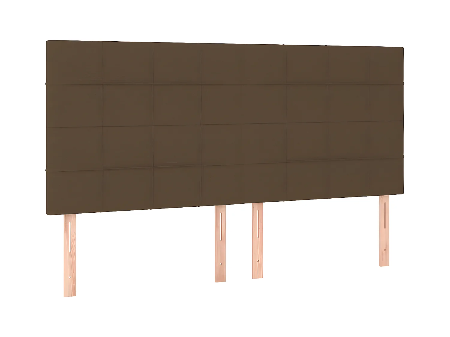 Tête de lit à LED Marron foncé 180x5x118/128 cm Tissu