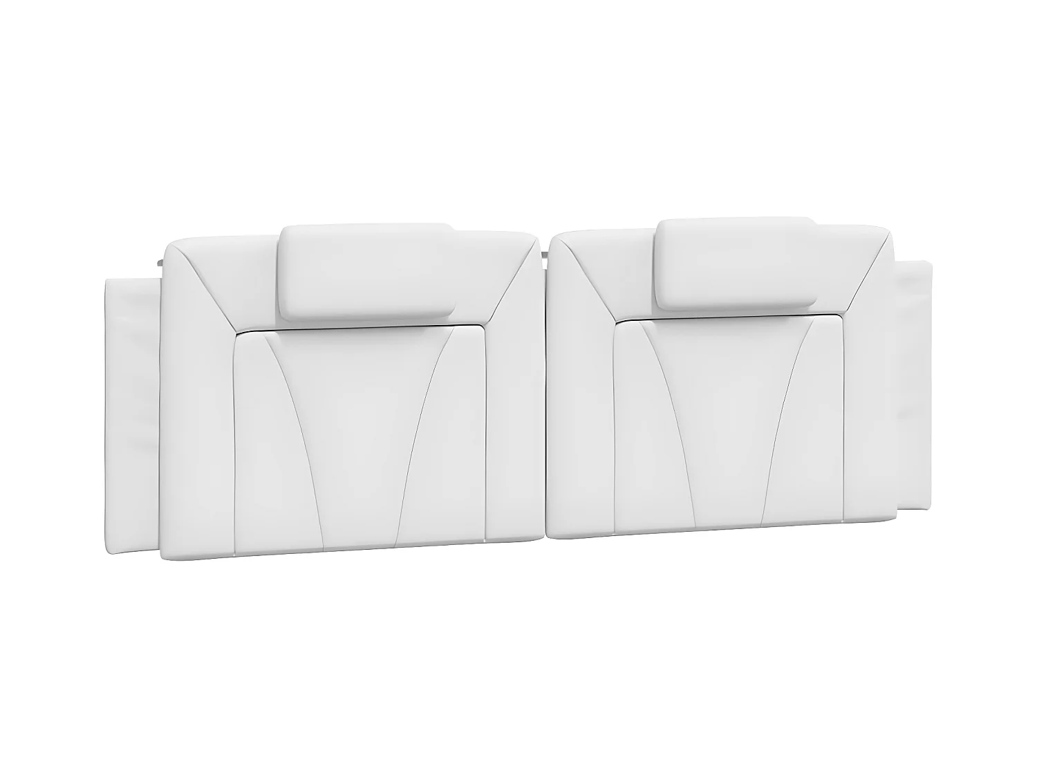 Coussin de tête de lit blanc 160 cm similicuir
