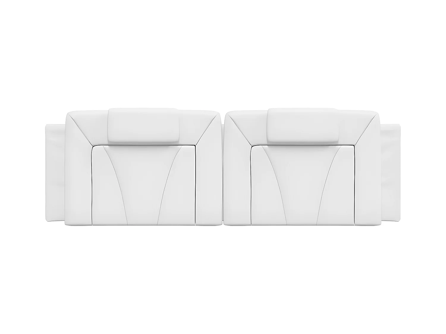 Coussin de tête de lit blanc 160 cm similicuir